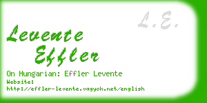 levente effler business card